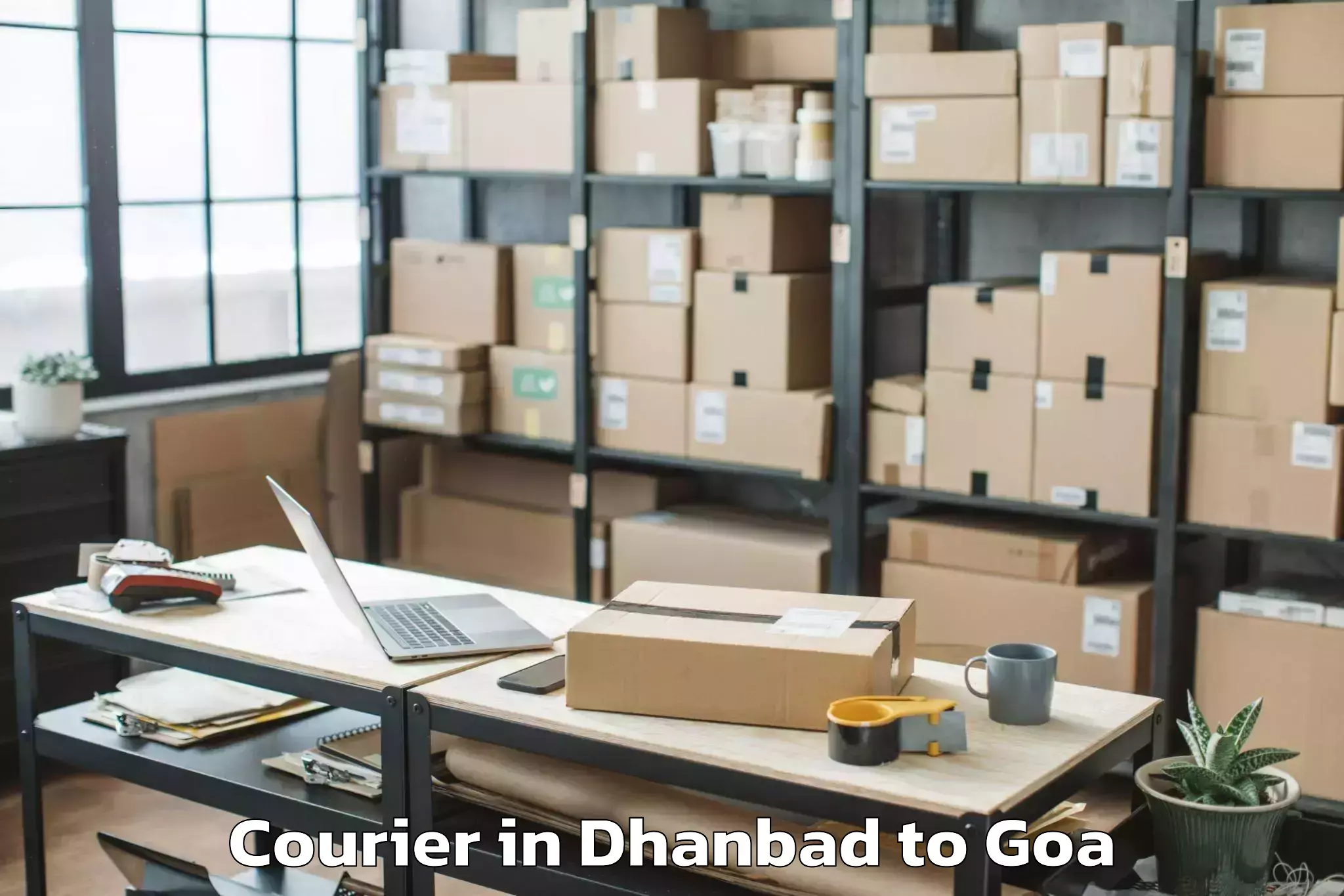 Quality Dhanbad to Mopa Courier